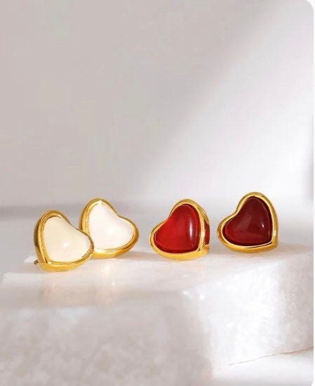 Cute Heart Ball Earings – Elegant, Lightweight & Timeless for Girls - Fairyfixofficial