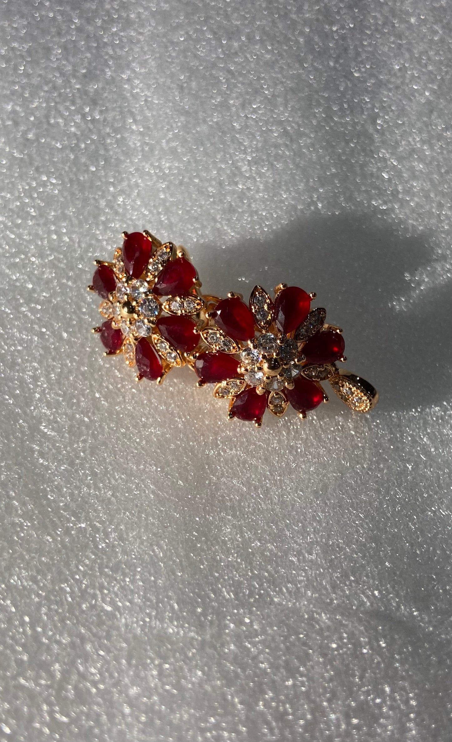 Imported Red Flower Fancy Earings – Elegant, Lightweight & Timeless! - Fairyfixofficial