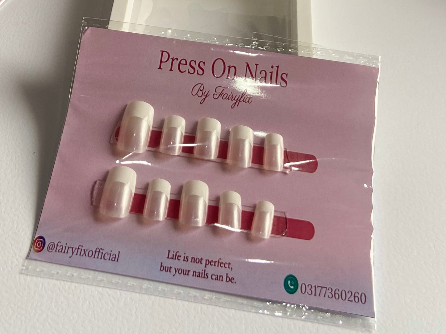 Premium French Tips Nails – Long-Lasting, Press On Salon-Style Glam at Home - Fairyfixofficial