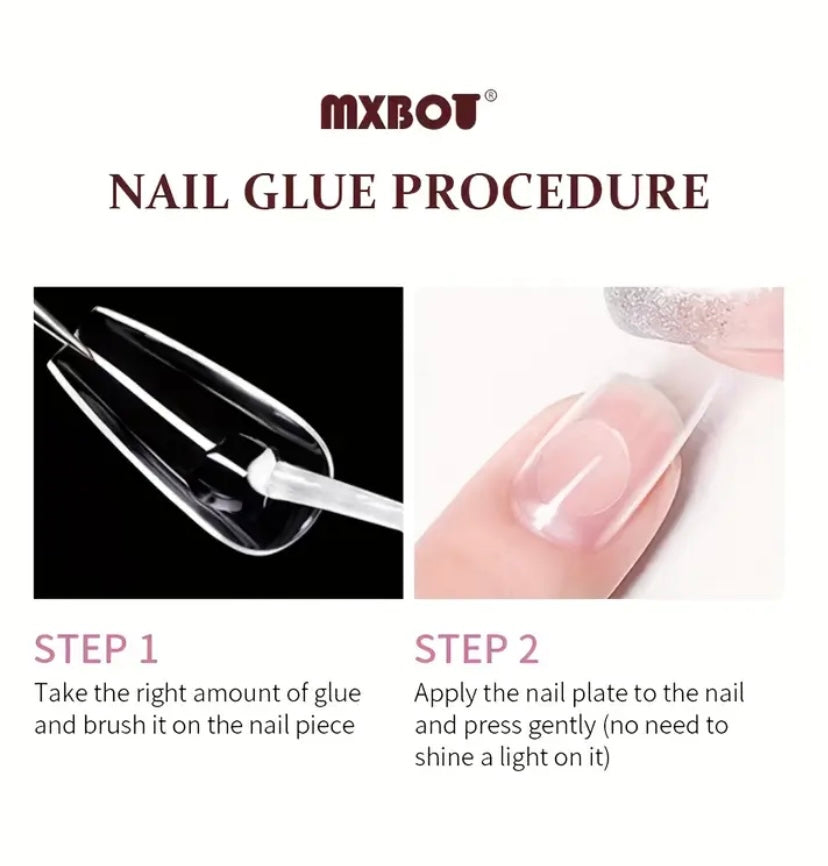 8g Super Strong Gel Nail Glue - Clear, Waterproof, Formaldehyde-Free Adhesive for Press-Ons & Acrylic Nails, Easy Application - Fairyfixofficial