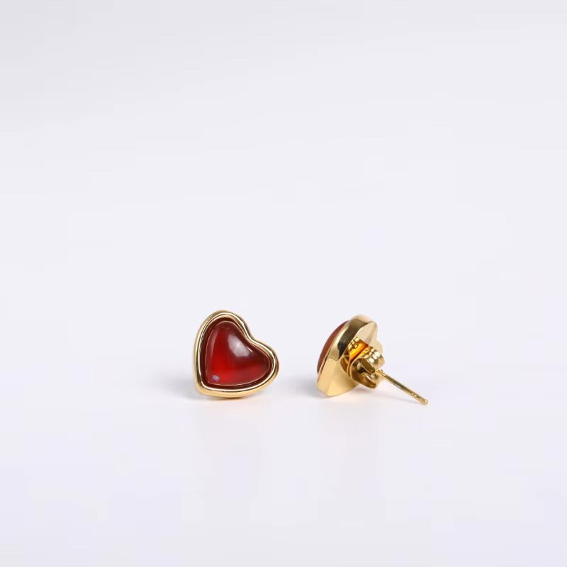 Cute Heart Ball Earings – Elegant, Lightweight & Timeless for Girls - Fairyfixofficial