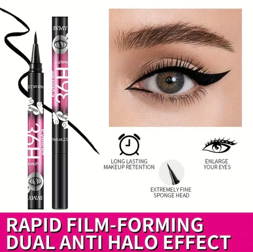 Extra Slim Black Liquid Eyeliner, Waterproof Long-wearing Long Lasting Liquid Eyeliner - Fairyfixofficial
