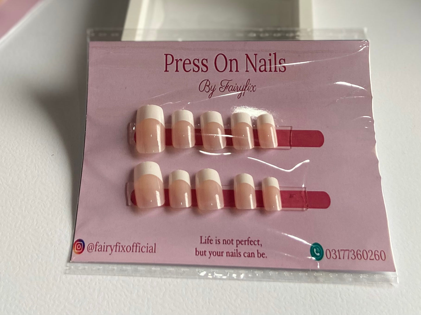 Premium French Tips Nails – Long-Lasting, Press On Salon-Style Glam at Home - Fairyfixofficial