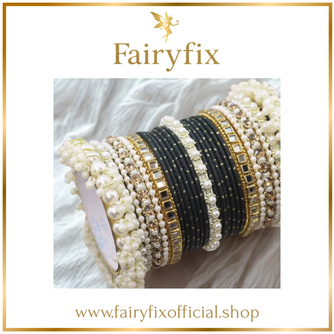 Moti Sitara Bangles Set