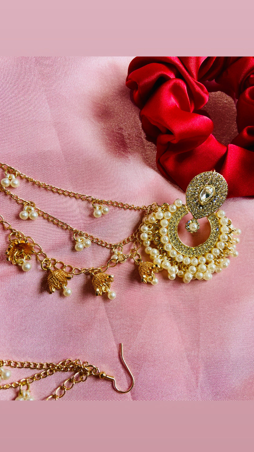 Antique Desi Jhumka with beautiful Saharay | Trendy Timeless Statement - Fairyfixofficial