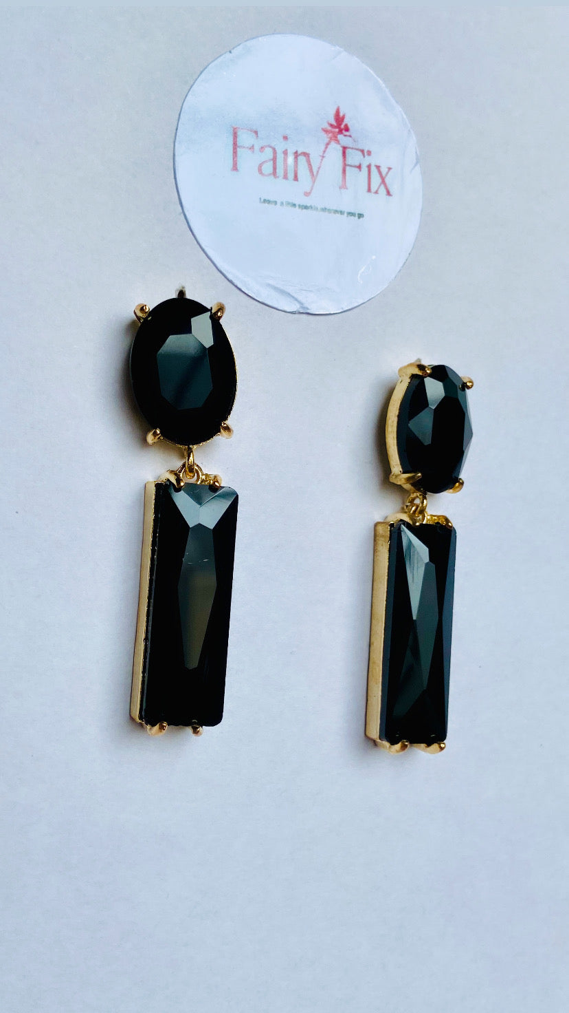 Stylish Black Earings | Trendy & Cute - Fairyfixofficial