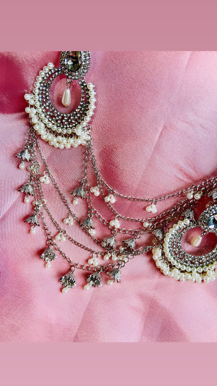 Antique Desi Jhumka with beautiful Saharay | Trendy Timeless Statement - Fairyfixofficial