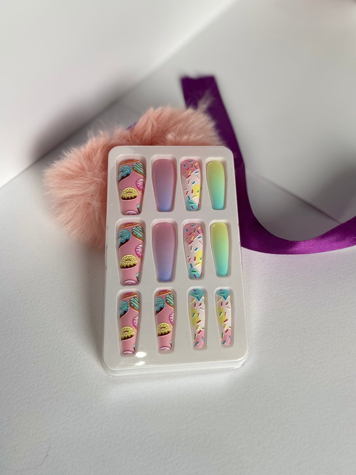 Imported Printed Pattern Funky Korean Nails – Long-Lasting, Salon-Style Glam at Home - Fairyfixofficial