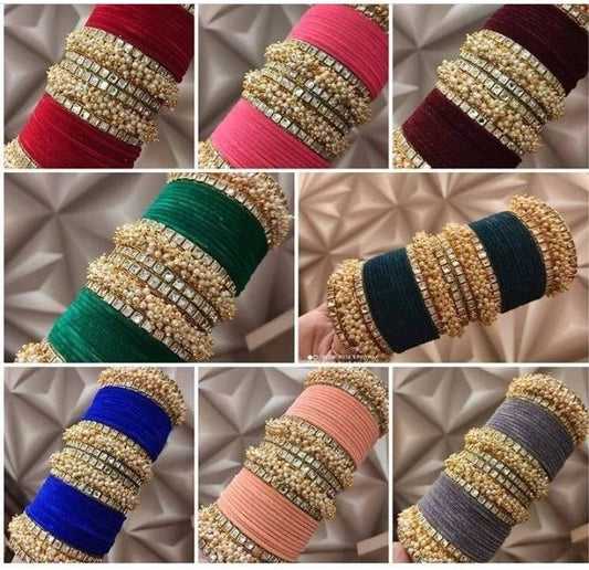 Gajra Kara Bangles Set ✨