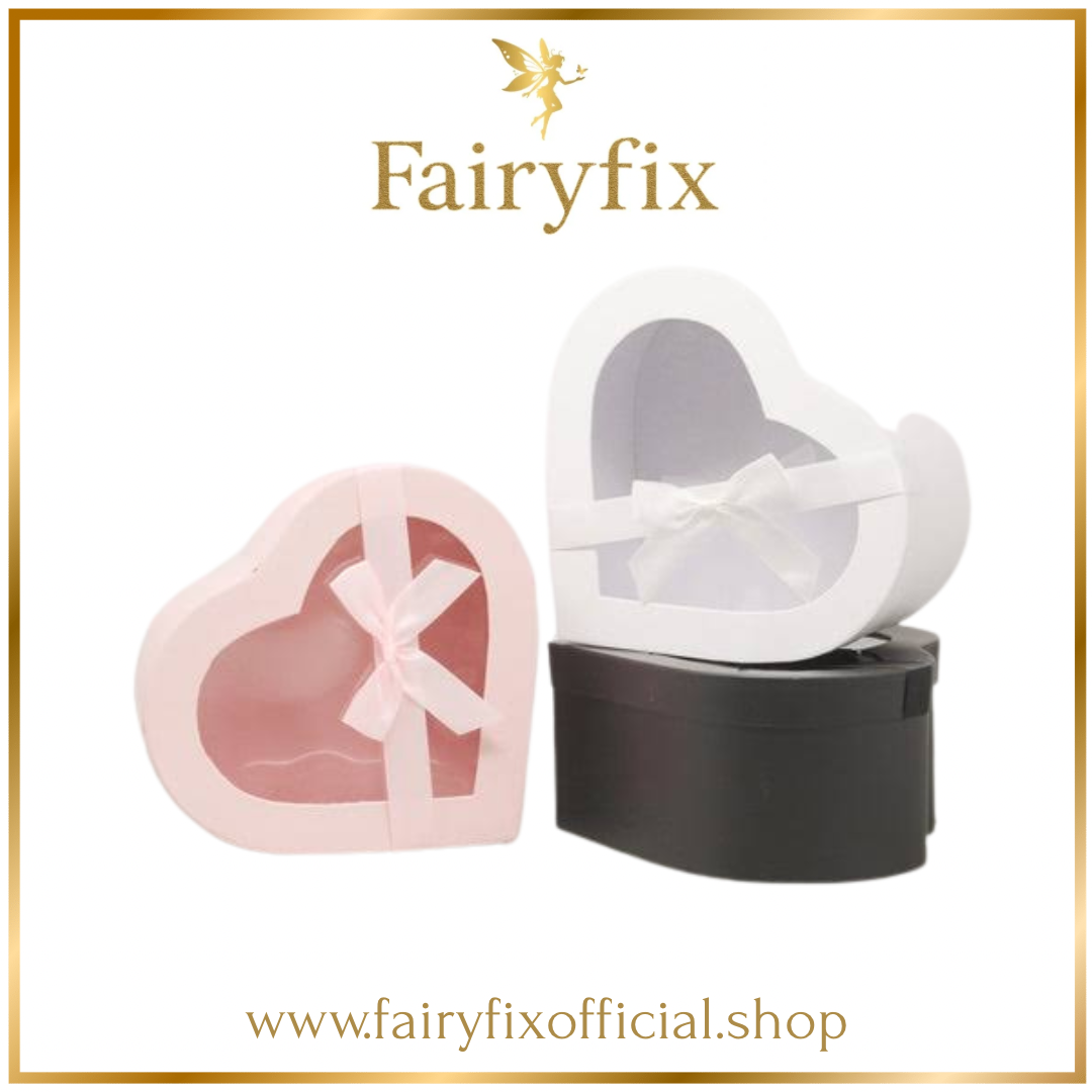 Heart Transparent Cap Gift Boxes | Customise option is available - Fairyfixofficial