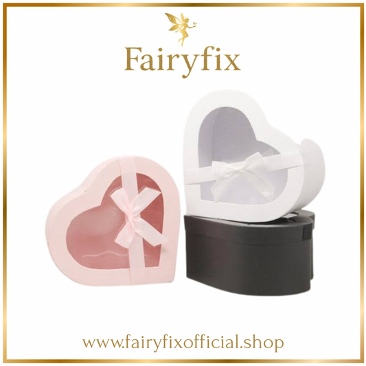 Heart Transparent Cap Gift Boxes | Customise option is available - Fairyfixofficial