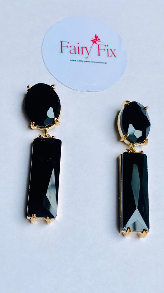Stylish Black Earings | Trendy & Cute - Fairyfixofficial