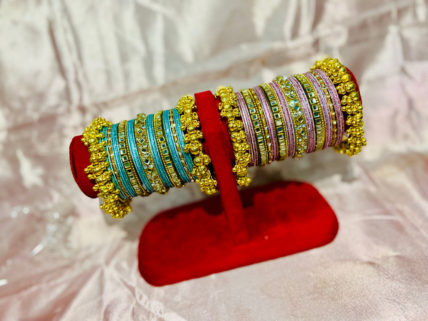 Aesthetic Bangles choorian with Golden Gajra Kara ✨| Two Dozen in each set🫶🏻 - Fairyfixofficial