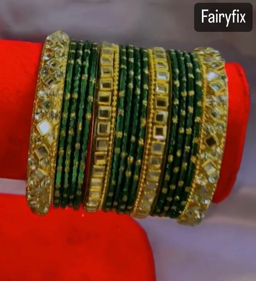 Bangles choorian with Golden Kara✨| Two Dozen in each set🫶🏻 - Fairyfixofficial