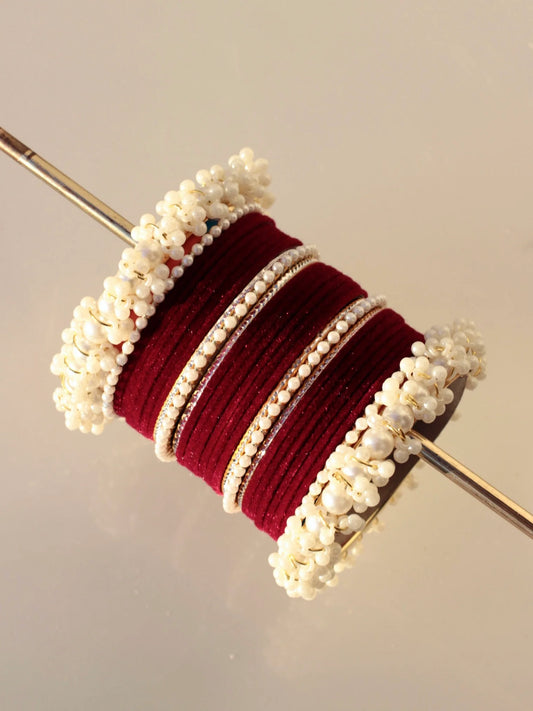Noor-Moti Bangles l with 2 Gajra Kara’s 2 Dozen choorian set - Fairyfixofficial