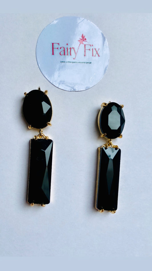 Stylish Black Earings | Trendy & Cute - Fairyfixofficial