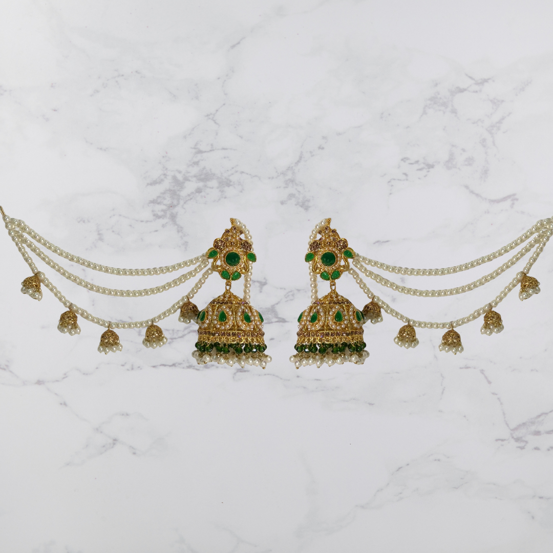 Premium Desi Jhumka with beautiful Saharay | Trendy Timeless Statement - Fairyfixofficial