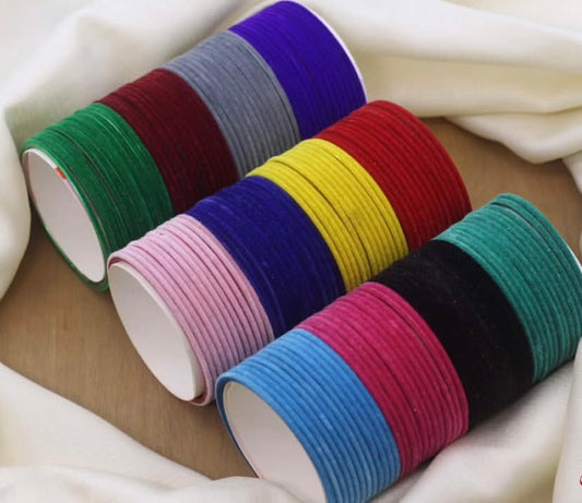 Plain Velvet Bangles choorian ✨| Two Dozen in each set🫶🏻 - Fairyfixofficial