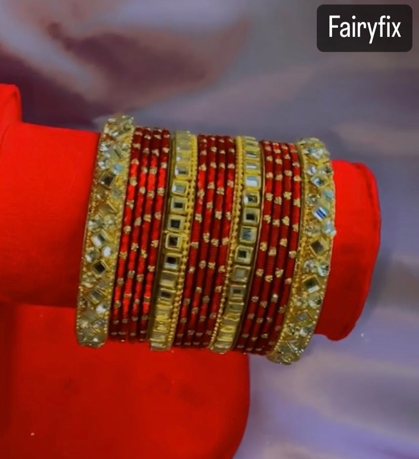 Bangles choorian with Golden Kara✨| Two Dozen in each set🫶🏻 - Fairyfixofficial