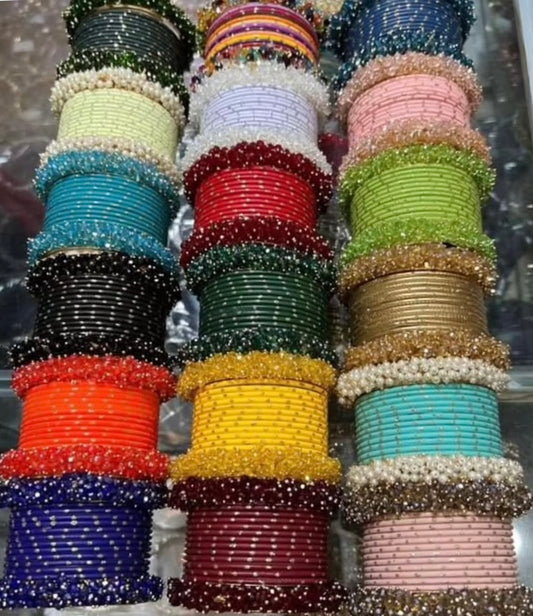 Sitara Bangles ✨|Coloured Gajra Kara Set - Fairyfixofficial