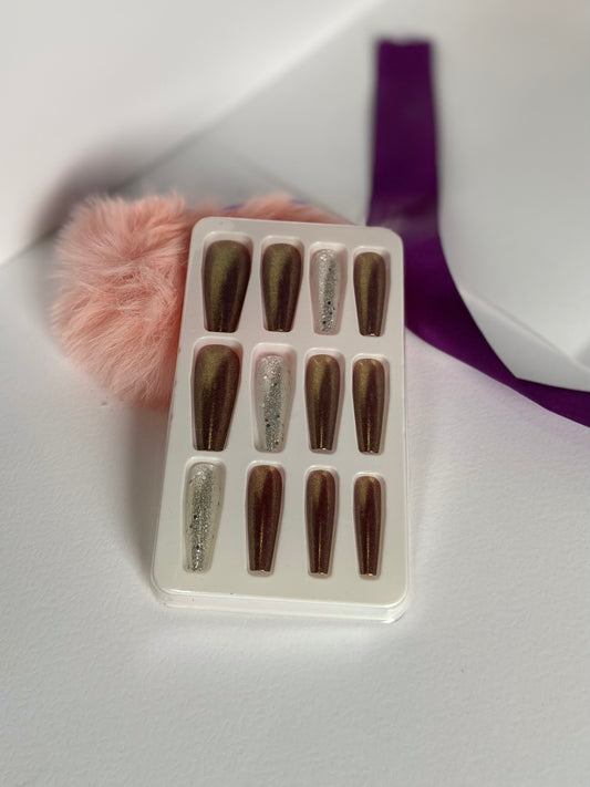Imported Matte with Shinning Nails Combo – Long-Lasting, Salon-Style Glam at Home - Fairyfixofficial