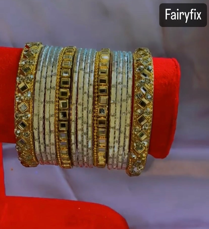 Bangles choorian with Golden Kara✨| Two Dozen in each set🫶🏻 - Fairyfixofficial