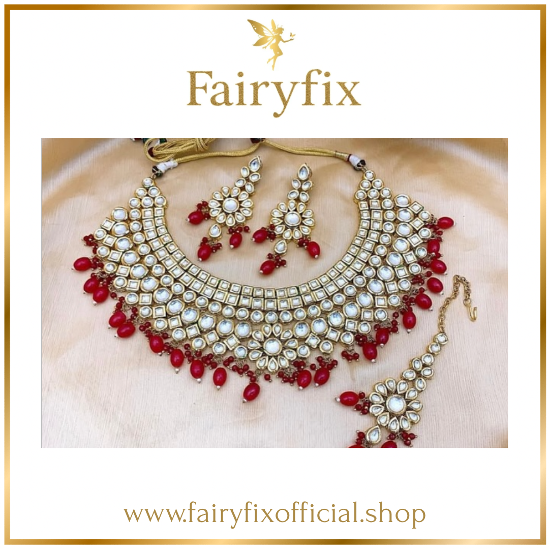 Mughal Elegance – Handcrafted Kundan Set - Fairyfixofficial