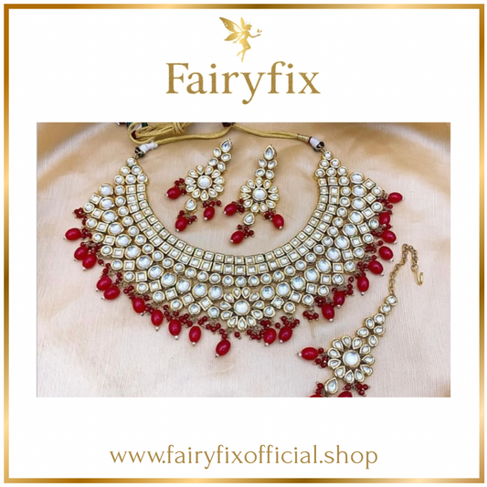 Mughal Elegance – Handcrafted Kundan Set - Fairyfixofficial