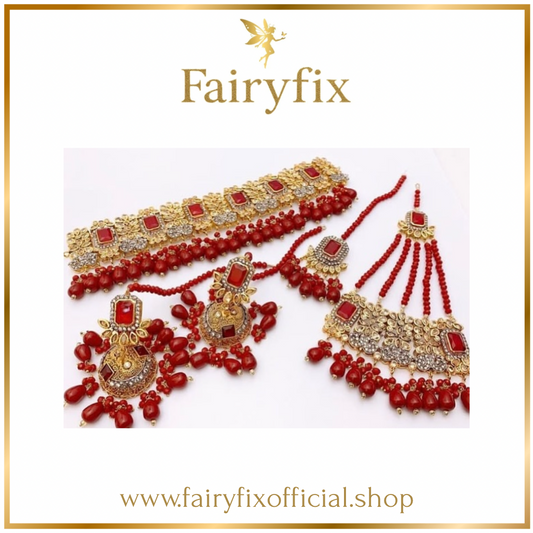 Signature Gold-Plated Bridal Choker Set ✨ - Fairyfixofficial
