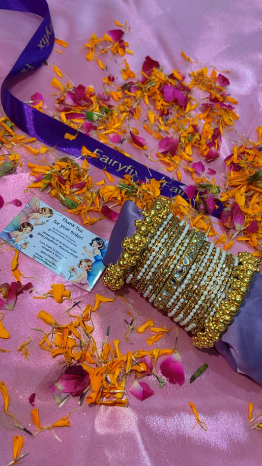 Fancy Bangles choorian with Golden Gajra Karay✨| - Fairyfixofficial