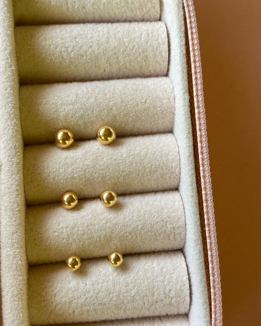 Simple Round Ball Earings – Elegant, Lightweight & Timeless for Girls - Fairyfixofficial