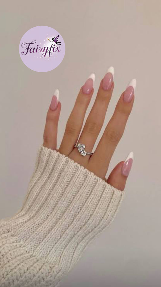 Premium Imported French Tips Nails – Long-Lasting, Salon-Style Glam at Home - Fairyfixofficial