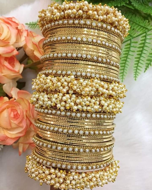 Bridal Zari Bangles choorian with Golden Gajra Karay✨| - Fairyfixofficial