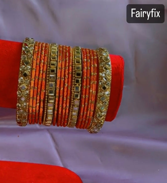 Bangles choorian with Golden Kara✨| Two Dozen in each set🫶🏻 - Fairyfixofficial