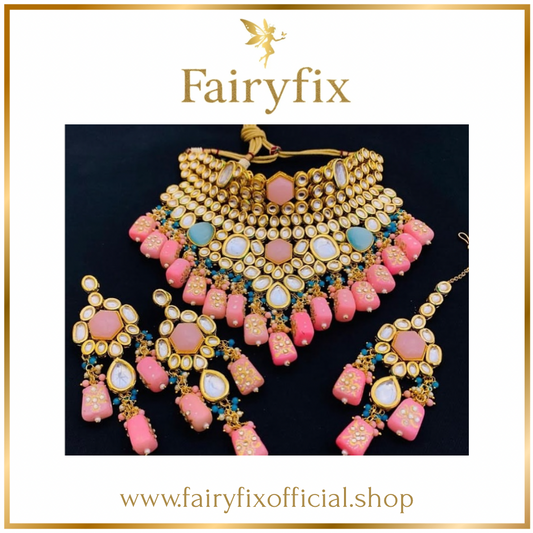 Premium Choker Set with Real Stones - Fairyfixofficial