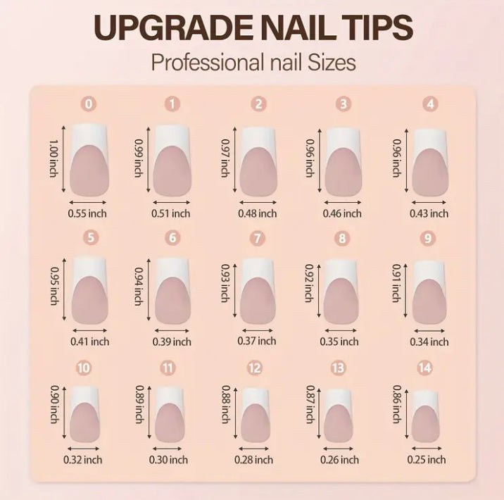 Imported Matte French Tips | Press On Nails – Long-Lasting, Salon-Style Glam at Home - Fairyfixofficial