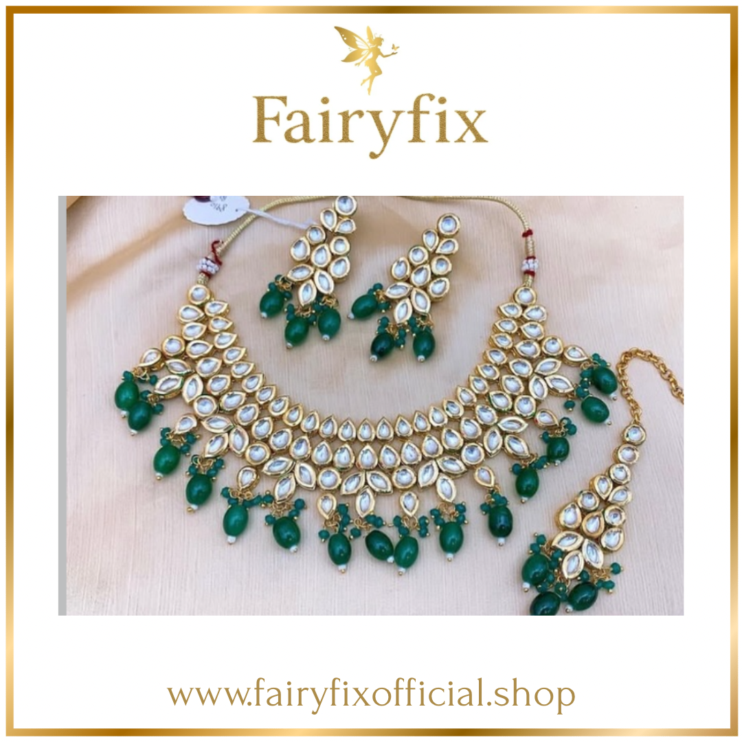 Mughal Elegance – Handcrafted Kundan Set - Fairyfixofficial
