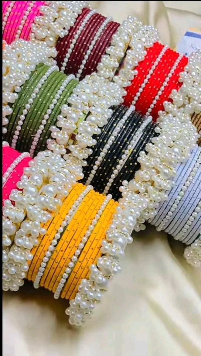 velvet Double square Karra gajra bangles choorian set - Fairyfixofficial