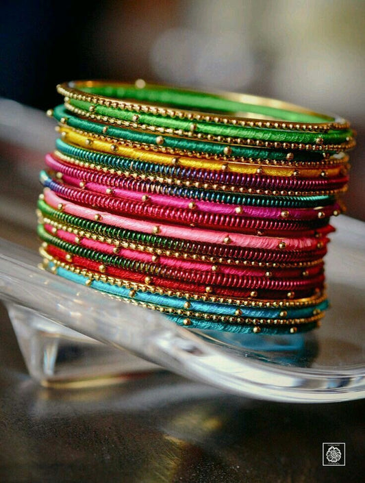 Trending Golden Stone Bangles l 2 Dozen choorian set - Fairyfixofficial
