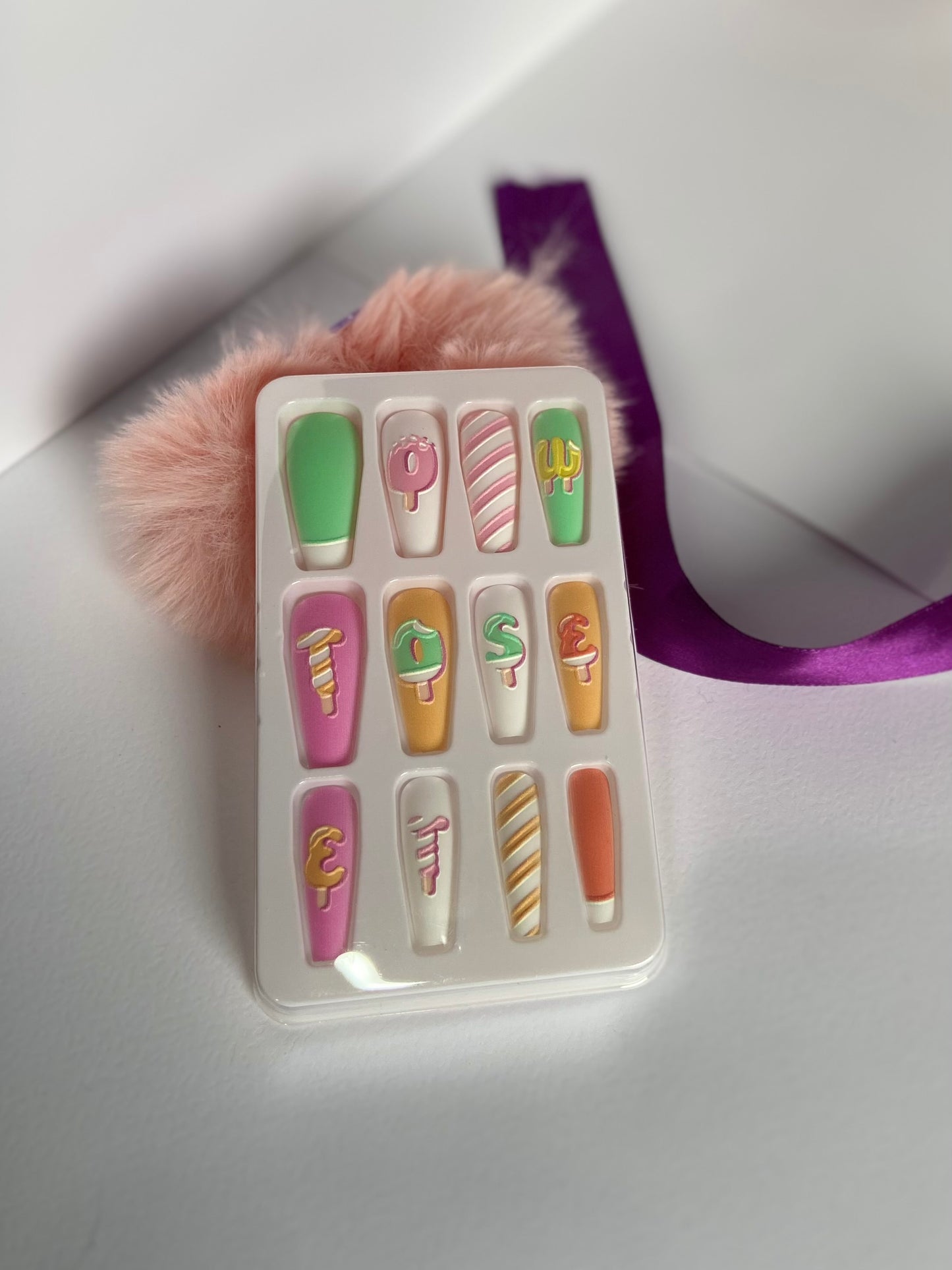 Imported Printed Pattern Funky Korean Nails – Long-Lasting, Salon-Style Glam at Home - Fairyfixofficial