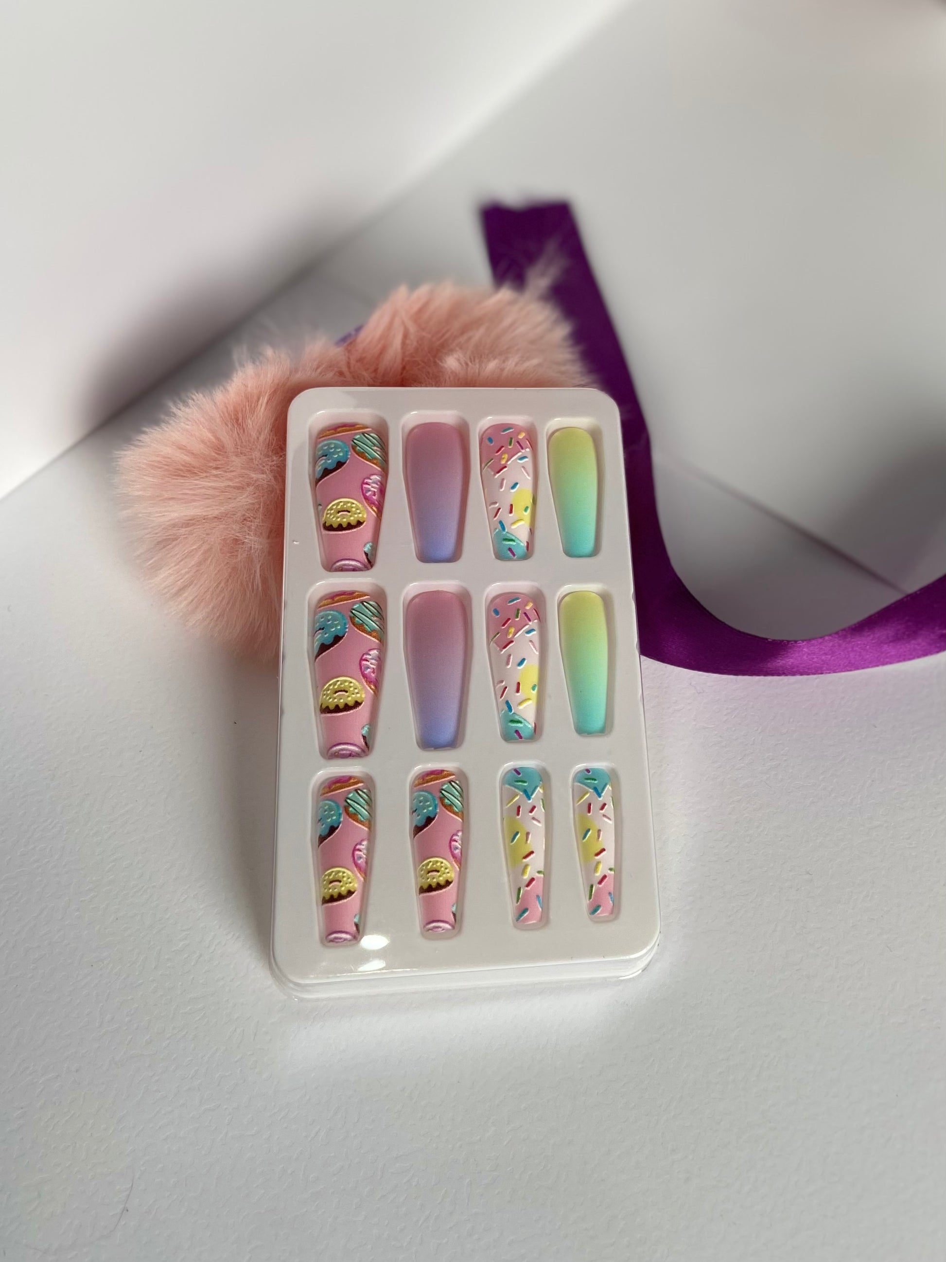 Imported Printed Pattern Funky Korean Nails – Long-Lasting, Salon-Style Glam at Home - Fairyfixofficial