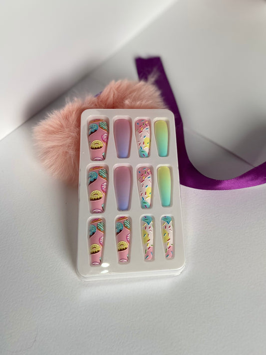 Imported Printed Pattern Funky Korean Nails – Long-Lasting, Salon-Style Glam at Home - Fairyfixofficial