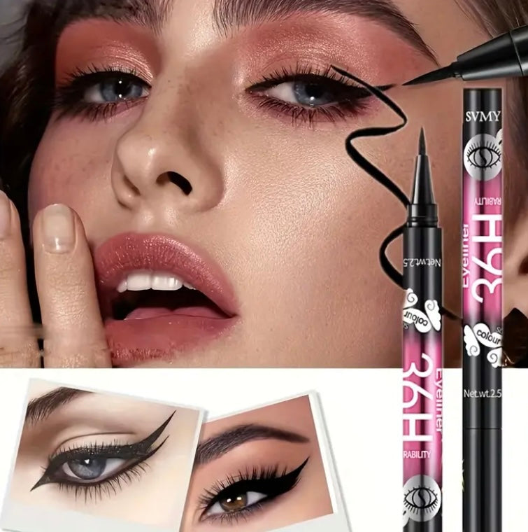 Extra Slim Black Liquid Eyeliner, Waterproof Long-wearing Long Lasting Liquid Eyeliner - Fairyfixofficial