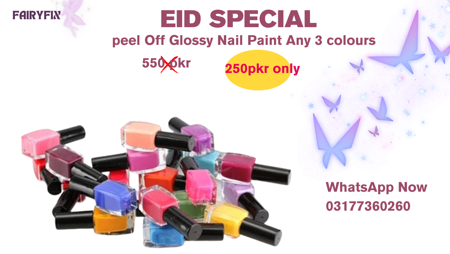 Peel-Off Nail Paint – Mess-Free, Quick Dry & Easy Removal | No Acetone Needed - Fairyfixofficial
