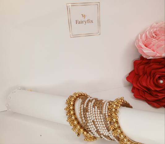 Bangles choorian with white Gajra Kara ✨| Two Dozen in each set🫶🏻 - Fairyfixofficial