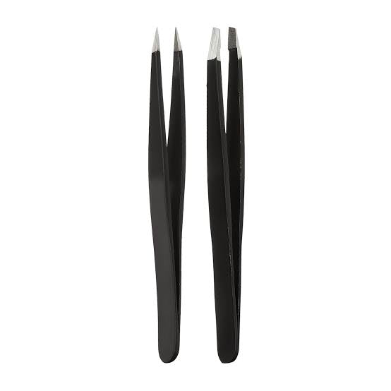 Precision Beauty  Matte Black Tweezers – Premium Quality for Lashes, Brows & More - Fairyfixofficial