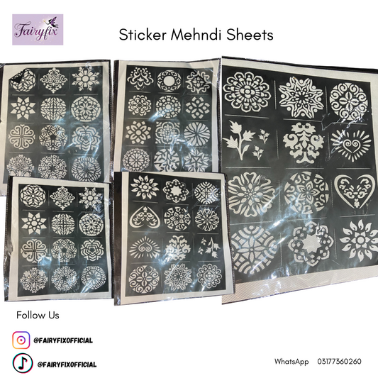 Sticker Mehndi Sheets , Easy DIY Henna Tattoos - Fairyfixofficial