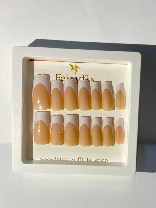Imported Matte French Tips | Press On Nails – Long-Lasting, Salon-Style Glam at Home - Fairyfixofficial